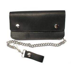 8668 8 inch Oil Tanned Leather Trucker Biker Chain Wallet